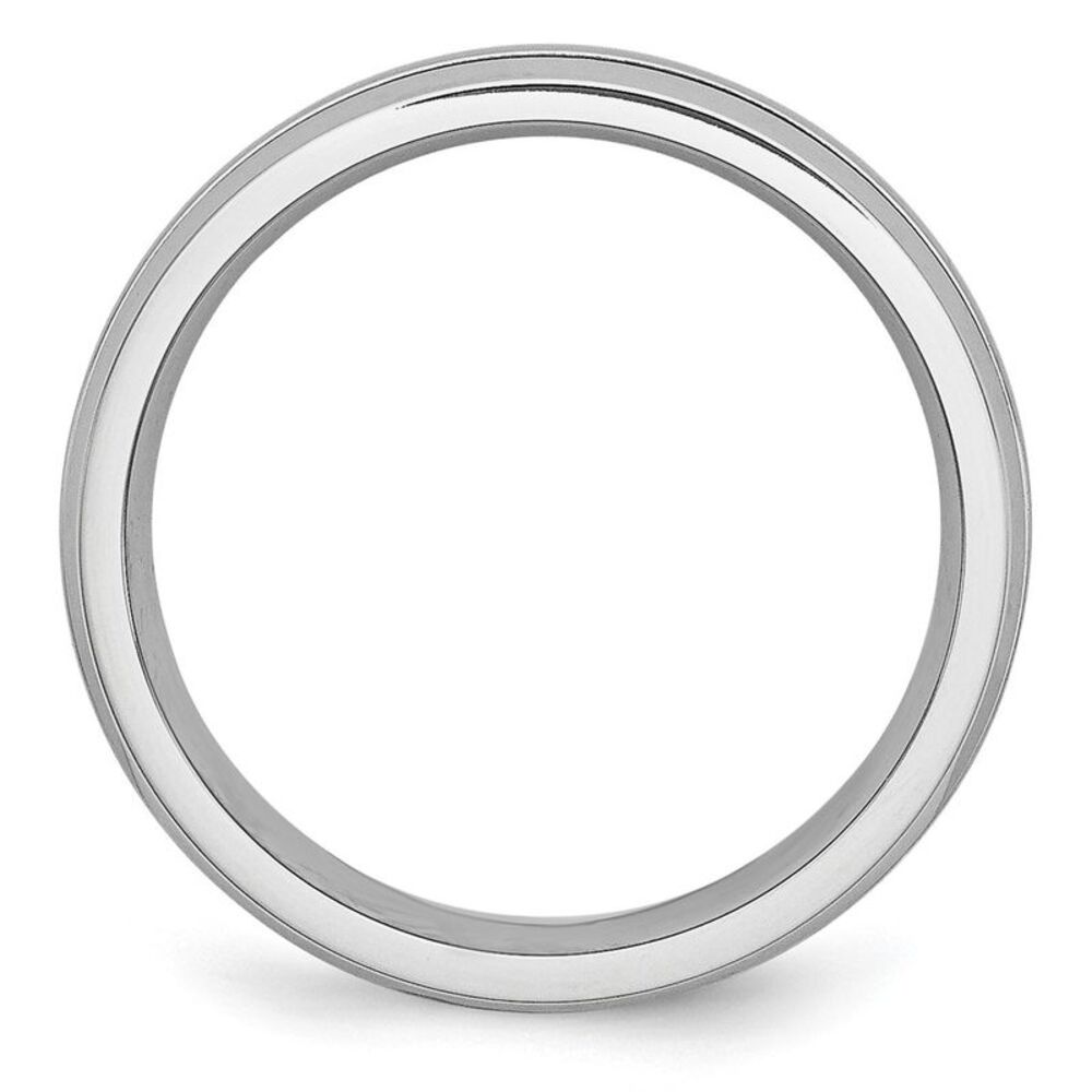 Chisel Cobalt Polished & Satin Grooved 6mm Band - image 2